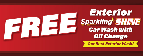 Free Exterior Sparkling Shine Car Wash with Any Oil Change at Mobil 1 Lube Express at Sparkling Image Car Wash